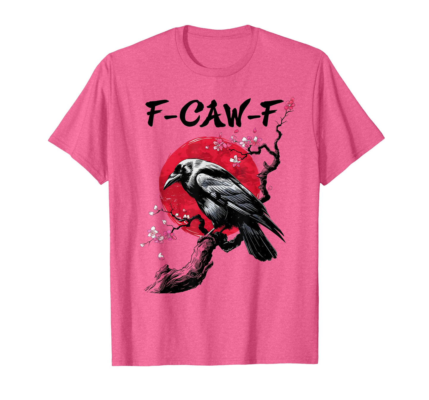 F Caw F Crow Moon F-Caw-F Japanese Funny Bird Cawing T-Shirt