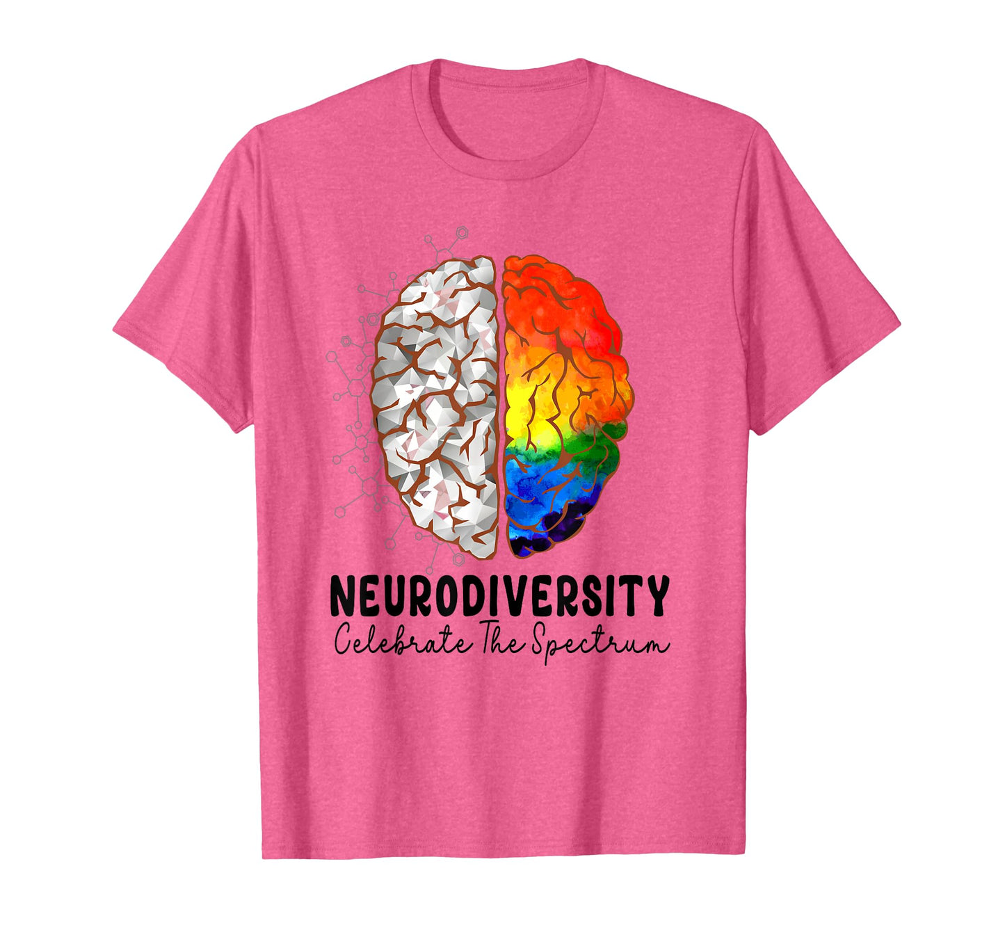 Neurodiversity celebrate the spectrum Brain Autism Awareness T-Shirt