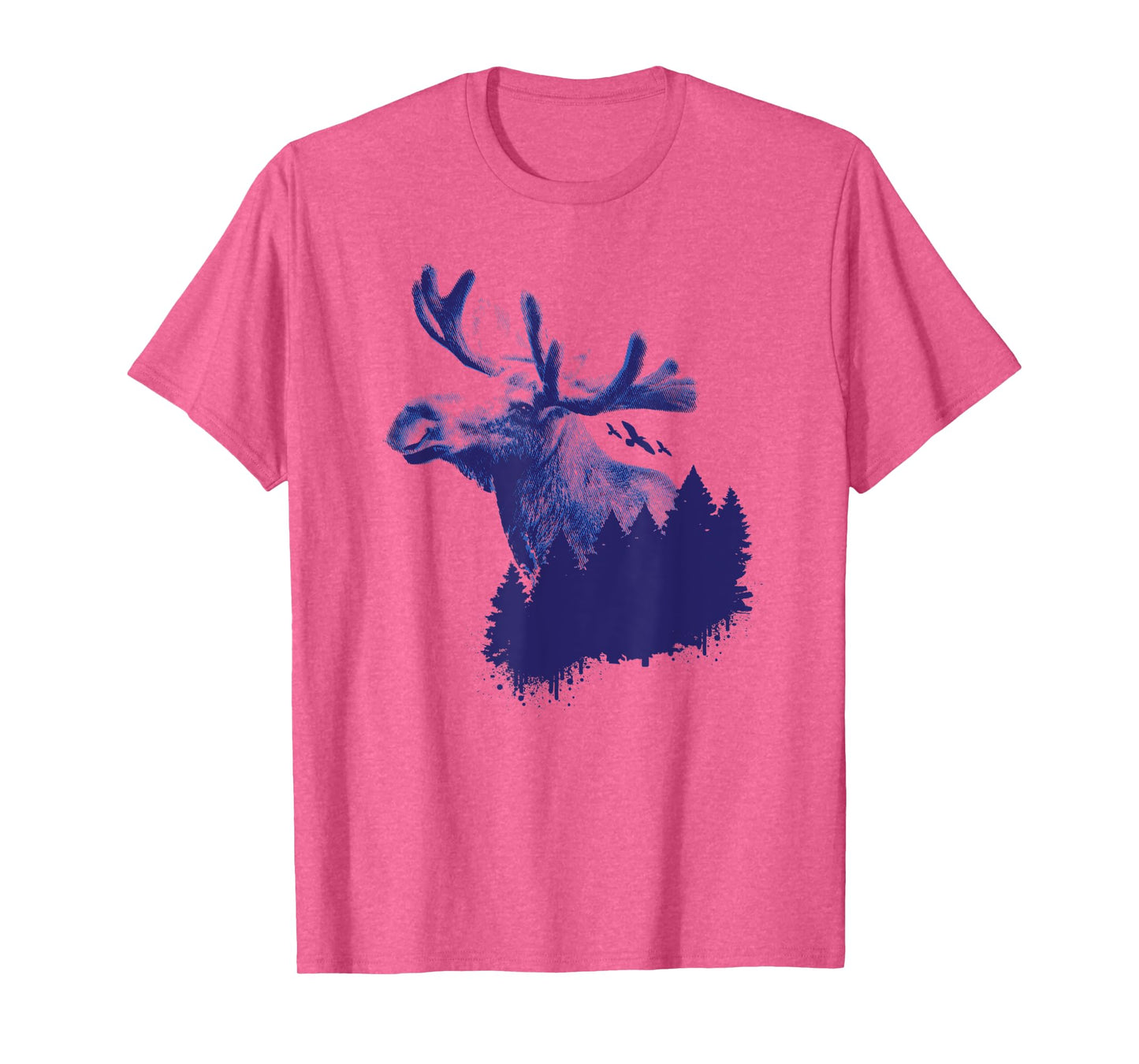 Moose Forest Trees Environmental Protection T-Shirt