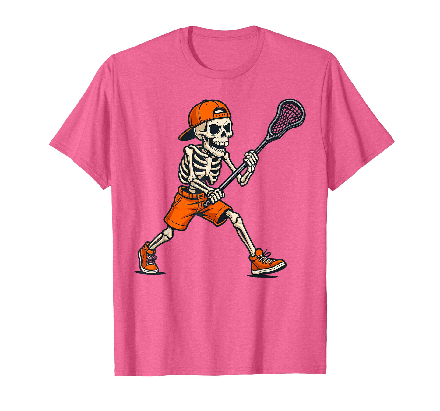 Funny Skeleton Lacrosse Halloween Boys Men Kids T-Shirt