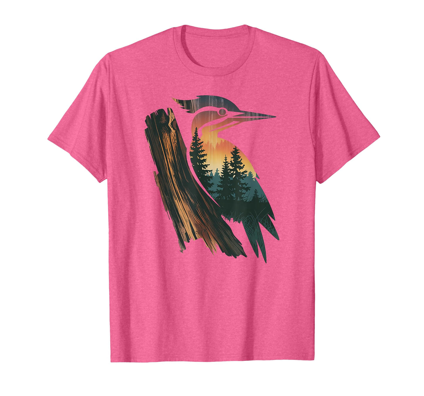 Woodpecker Hunting Hiking Outdoor Camping Forest Men Women T-Shirt