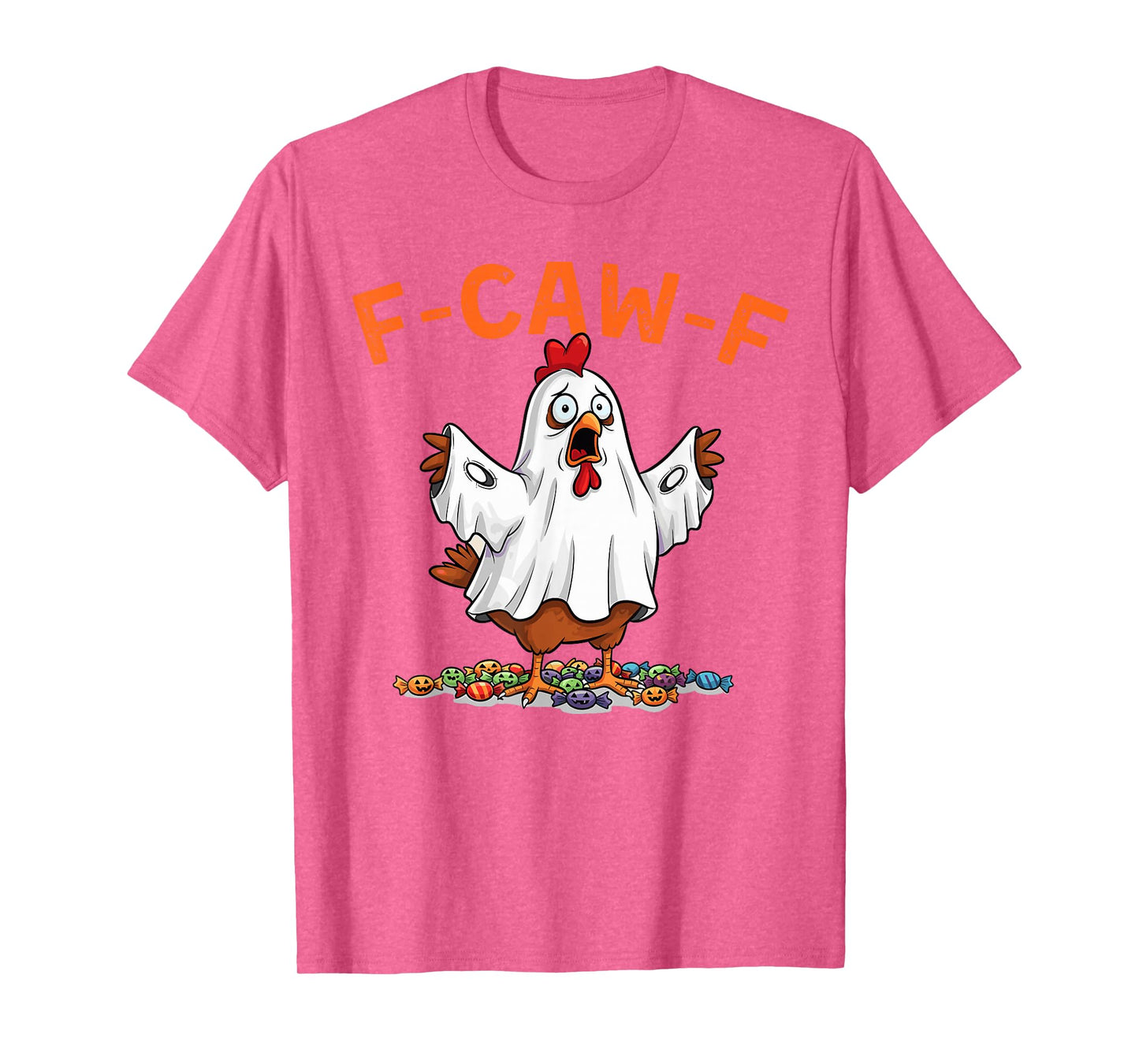 Funny F-Caw-F Chicken Halloween Chicken Ghost F-Caw-F Meme T-Shirt