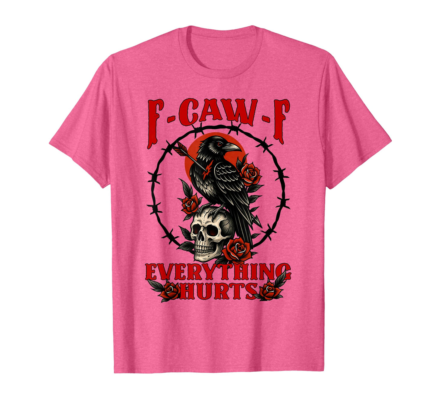 Chronic Illness Spoonie Crow F-caw-f Everything That Hurts T-Shirt