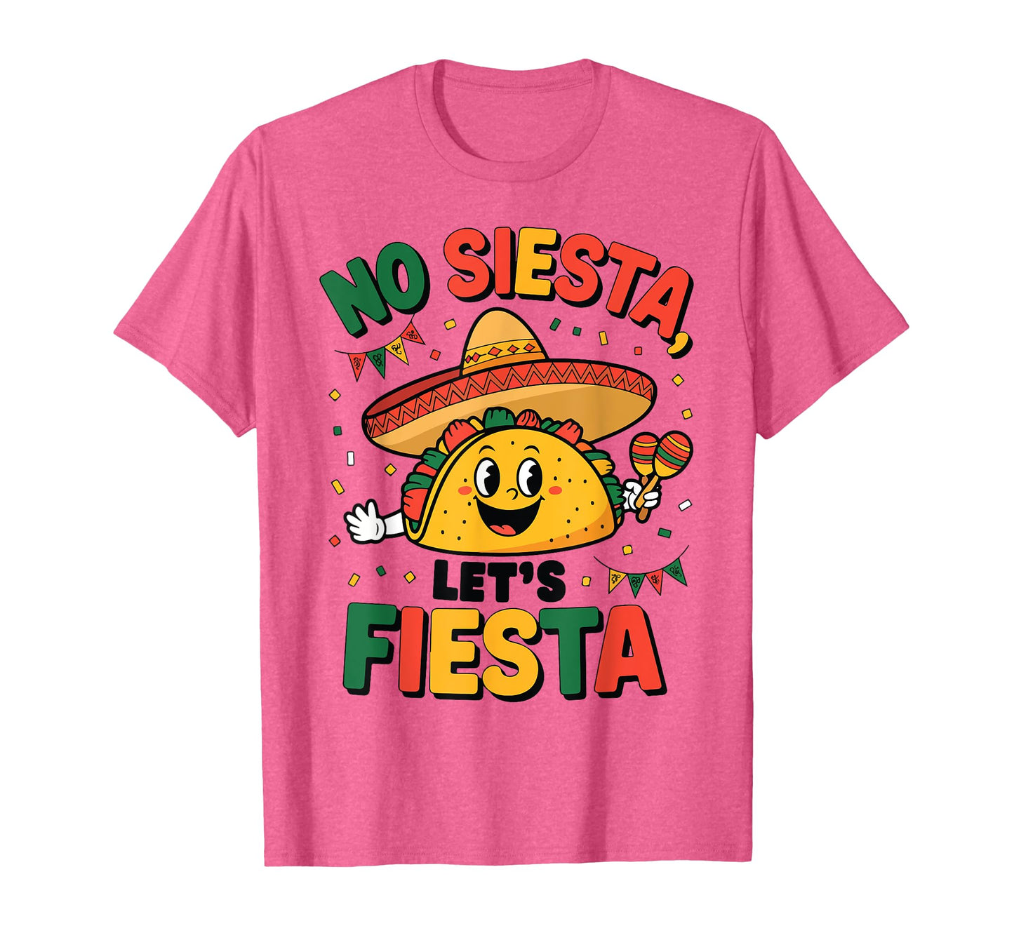 Funny No Siesta Let's Fiesta Cinco Mayo Taco Men Boy Toddler T-Shirt