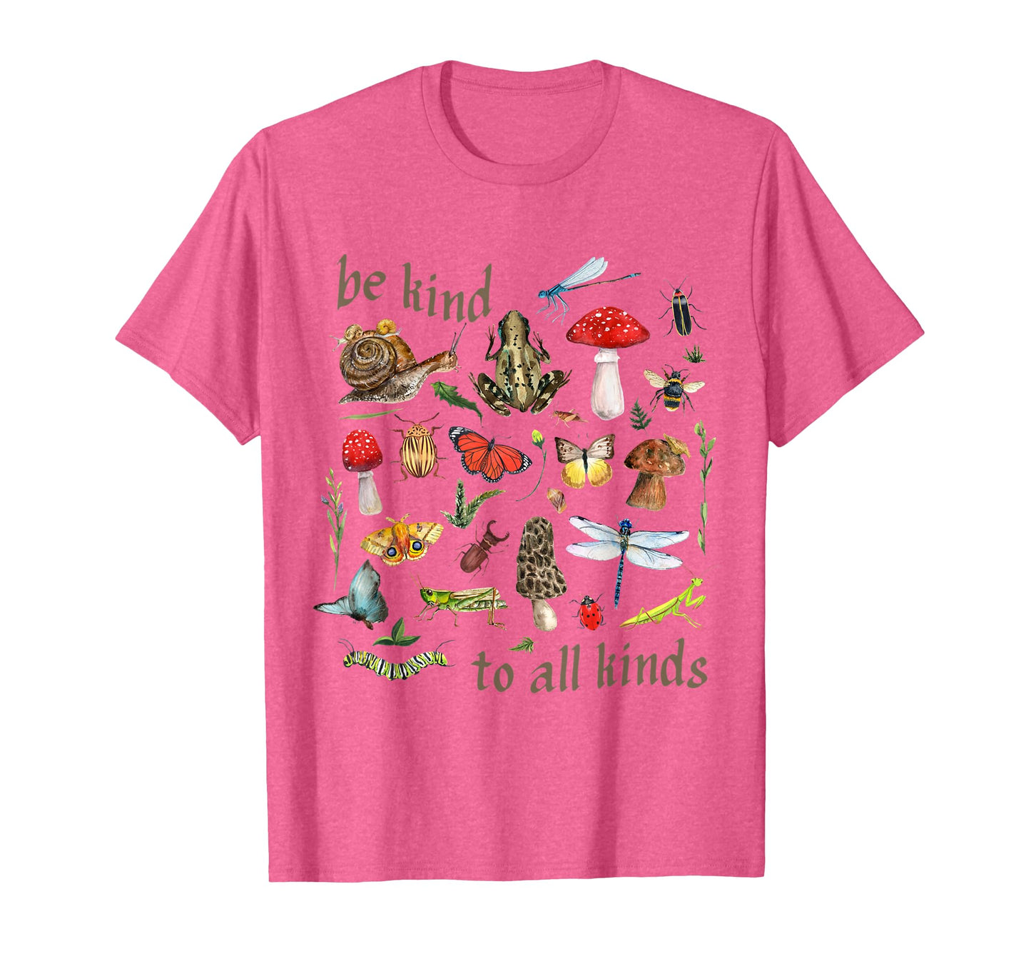Be Kind to All Kinds Goblincore Aesthetic Nature Camping T-Shirt