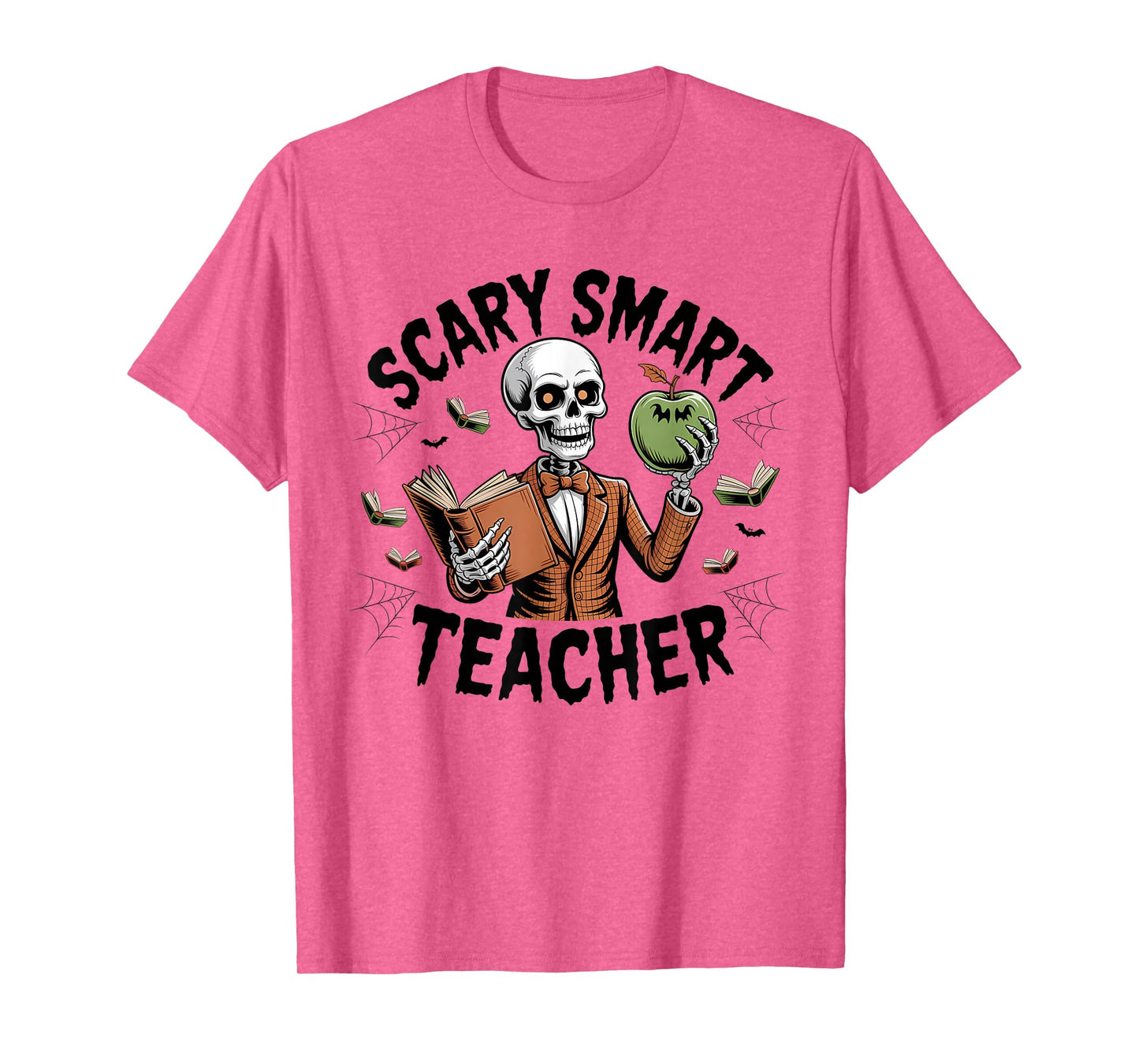 Scary Smart Teacher Halloween Skeleton T-Shirt
