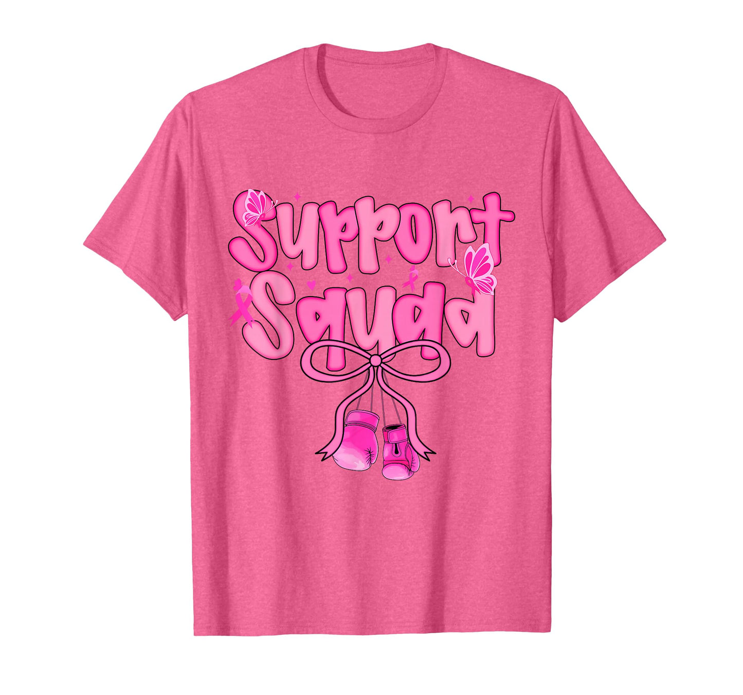 Support Squad Breast Cancer Awareness Month Pink Ribbon T-Shirt