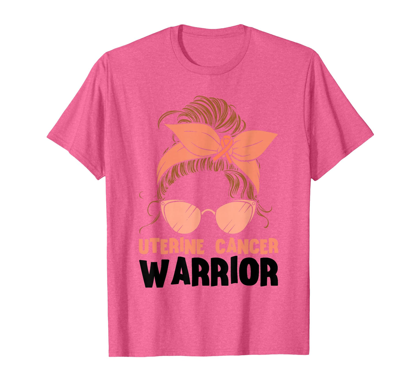 Uterine Cancer Warrior Messy Endometrial Cancer Awareness T-Shirt
