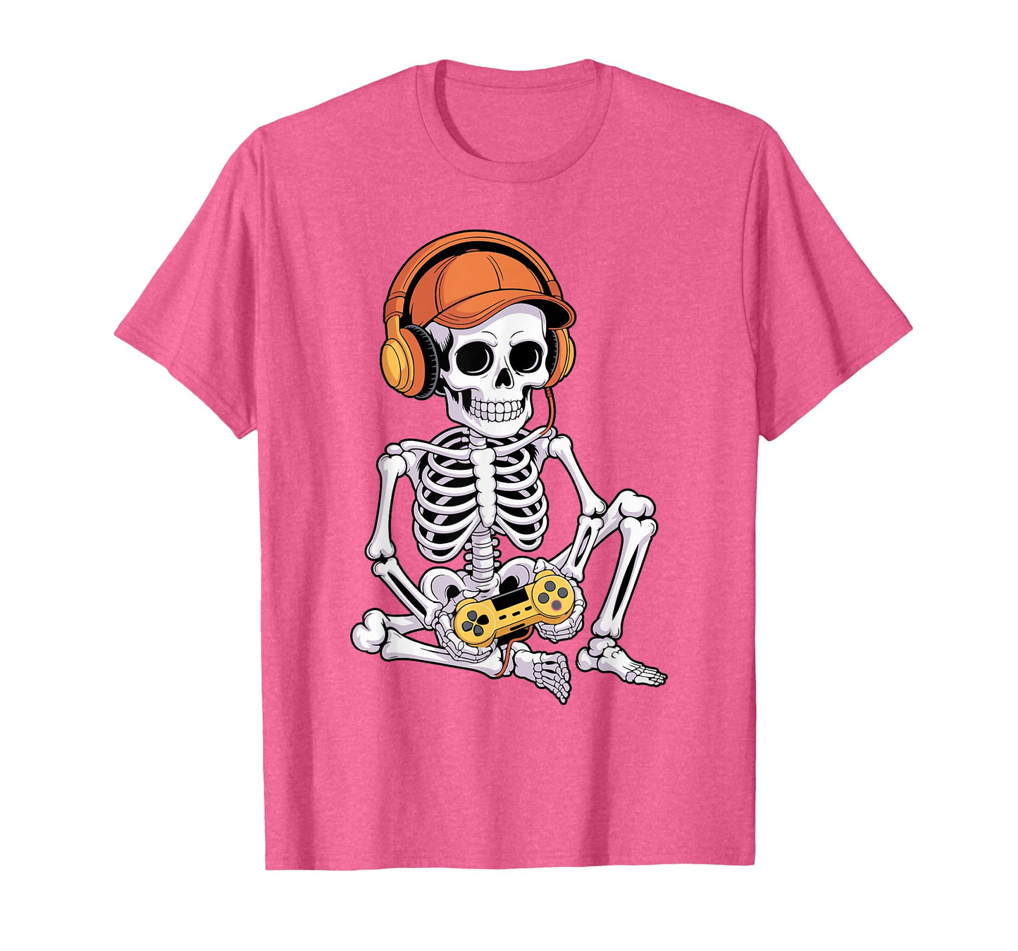 Cool Halloween Skeleton Gamer Video Gaming Boys Girls Kids T-Shirt