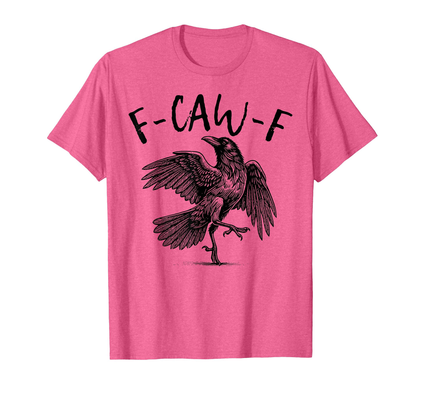 F-Caw-F Funny Raven Black Crow Spooky Season Halloween Retro T-Shirt