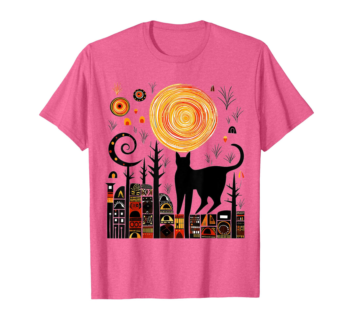 Nature Geometric Cat Art Abstract Polygon Graphic Nature T-Shirt for Men Women Kids