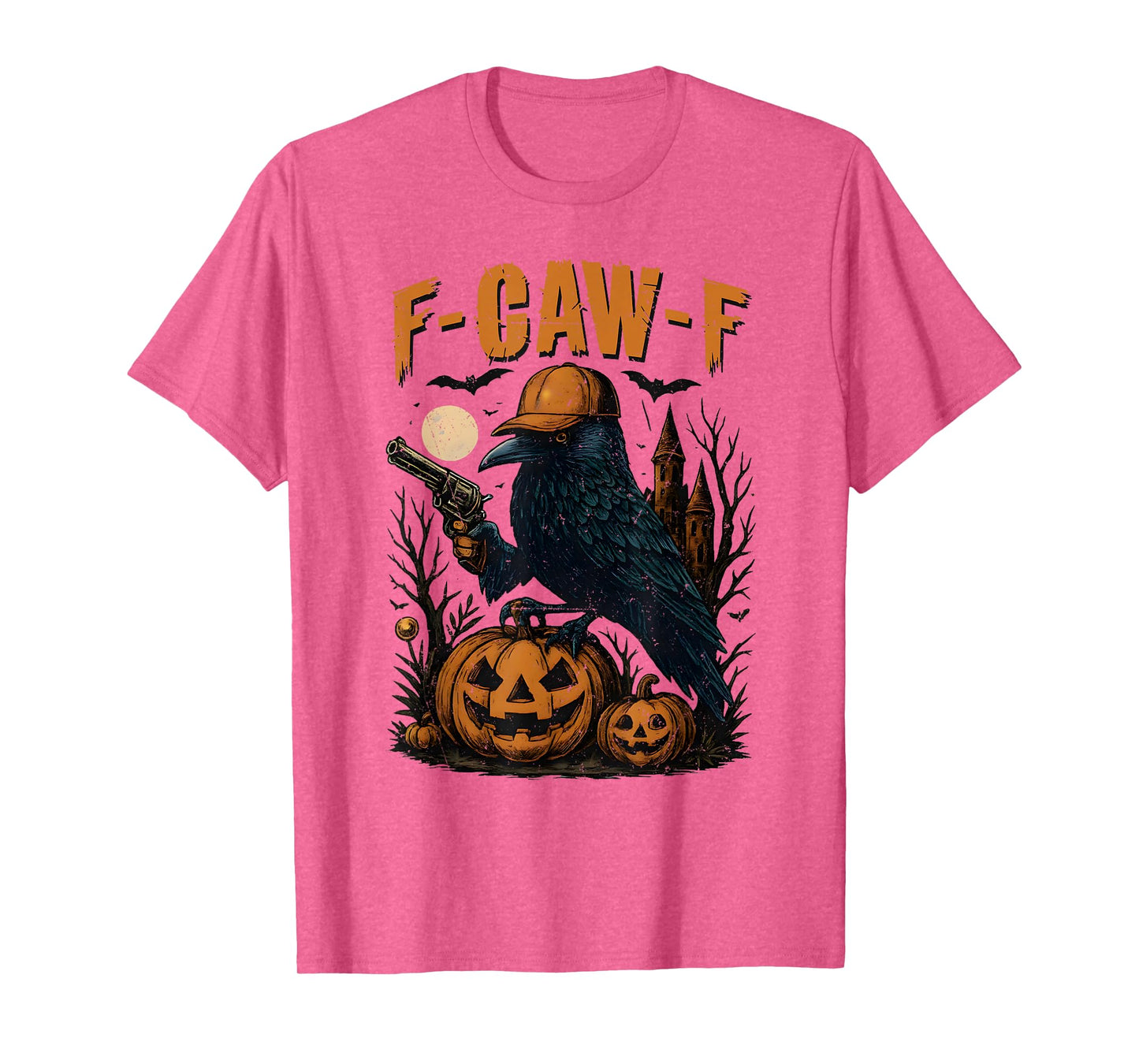 Funny F Caw F Raven Bird Saying Graphic Halloween Men Women T-Shirt