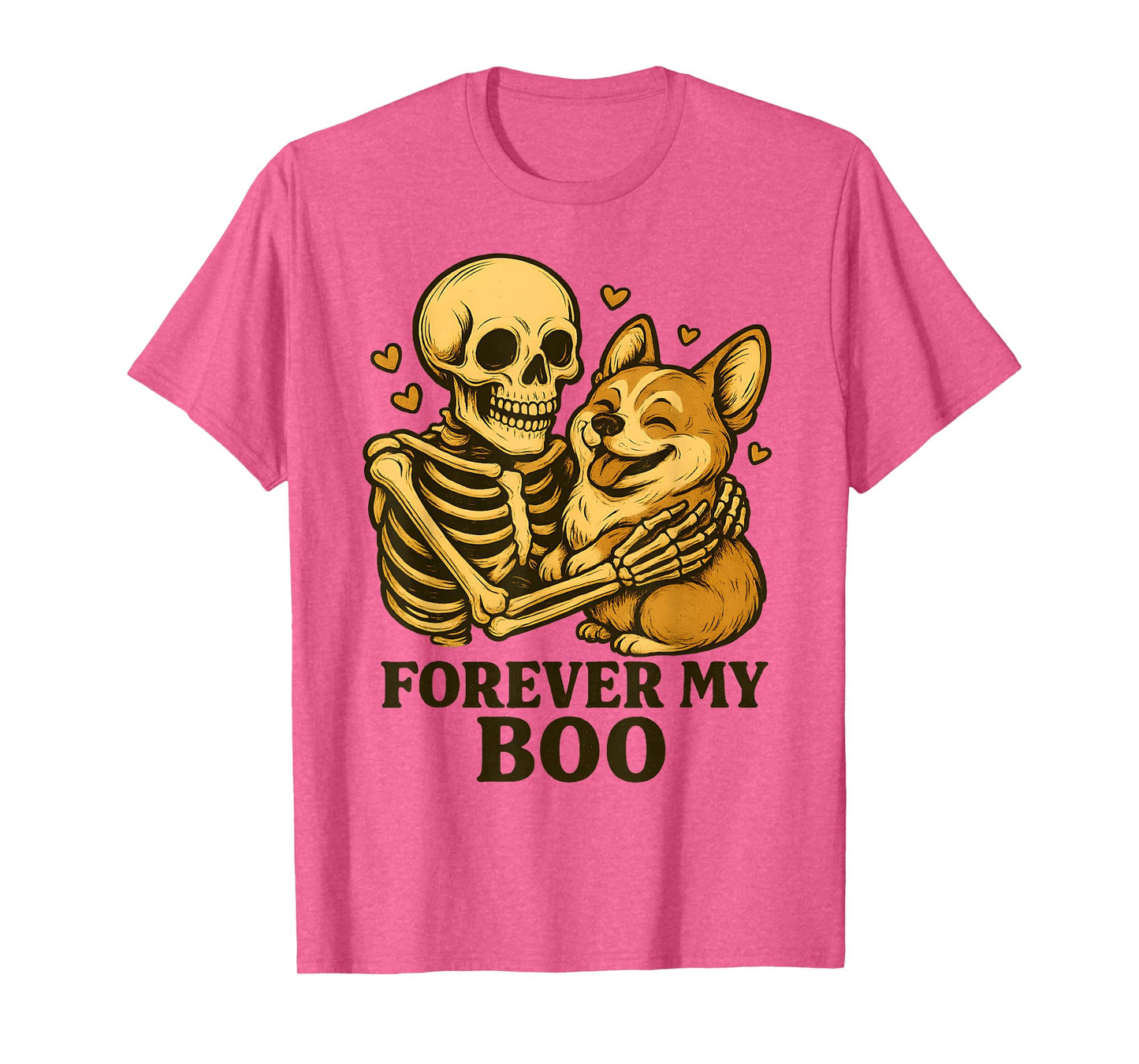 Forever My Boo Halloween Skeleton with Corgi Lover T-Shirt