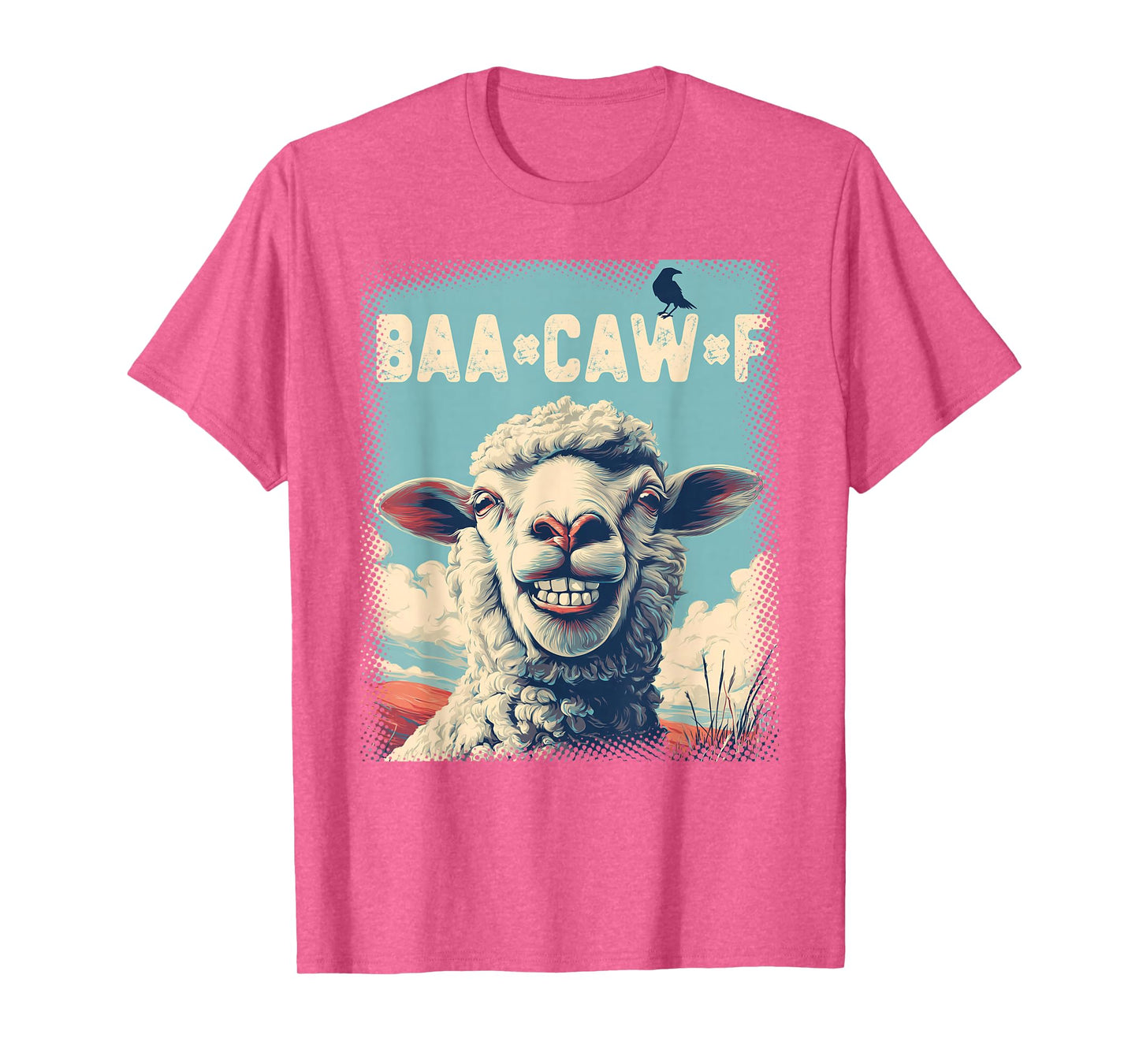 Trippy Sheep Baa + Crow Caw Back Off Pun Tee for Introverts T-Shirt