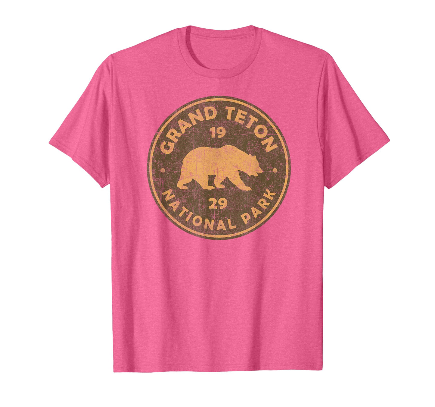Retro Grand Teton National Park Wyoming Mens Souvenir Hiking T-Shirt