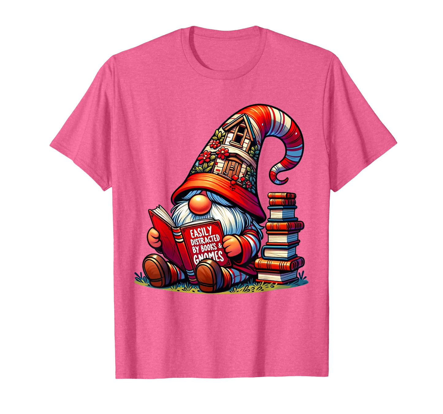 Gnome Read Reading Book Librarian Across America T-Shirt