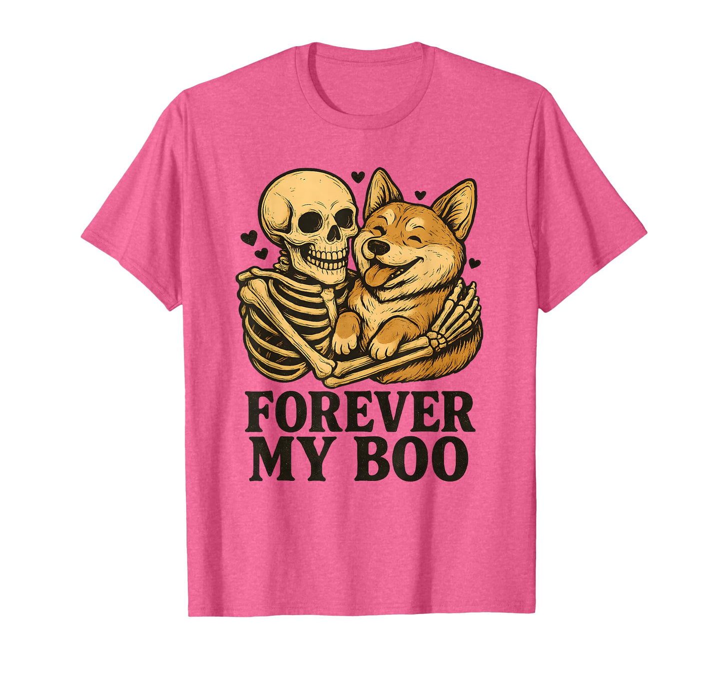 Forever My Boo Halloween Skeleton with Akita Lover T-Shirt