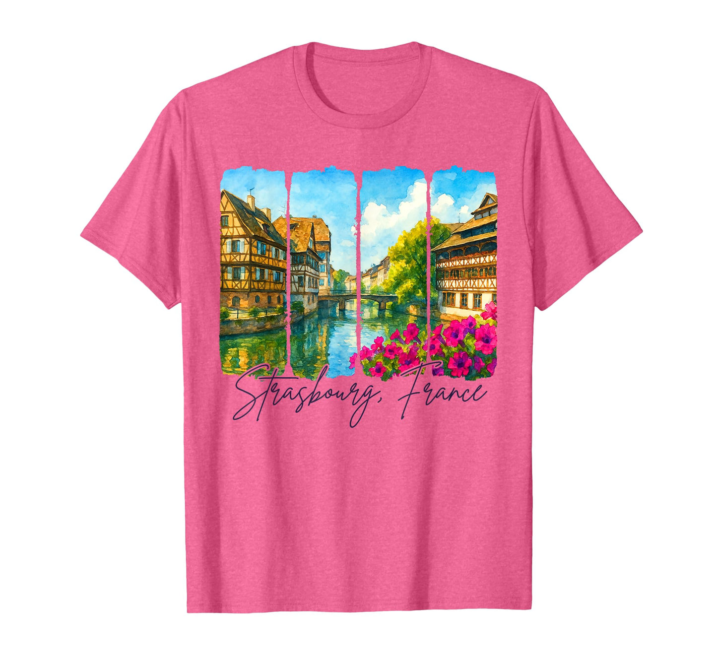 Strasbourg France Travel Brushstroke Strasbourg Souvenir T-Shirt