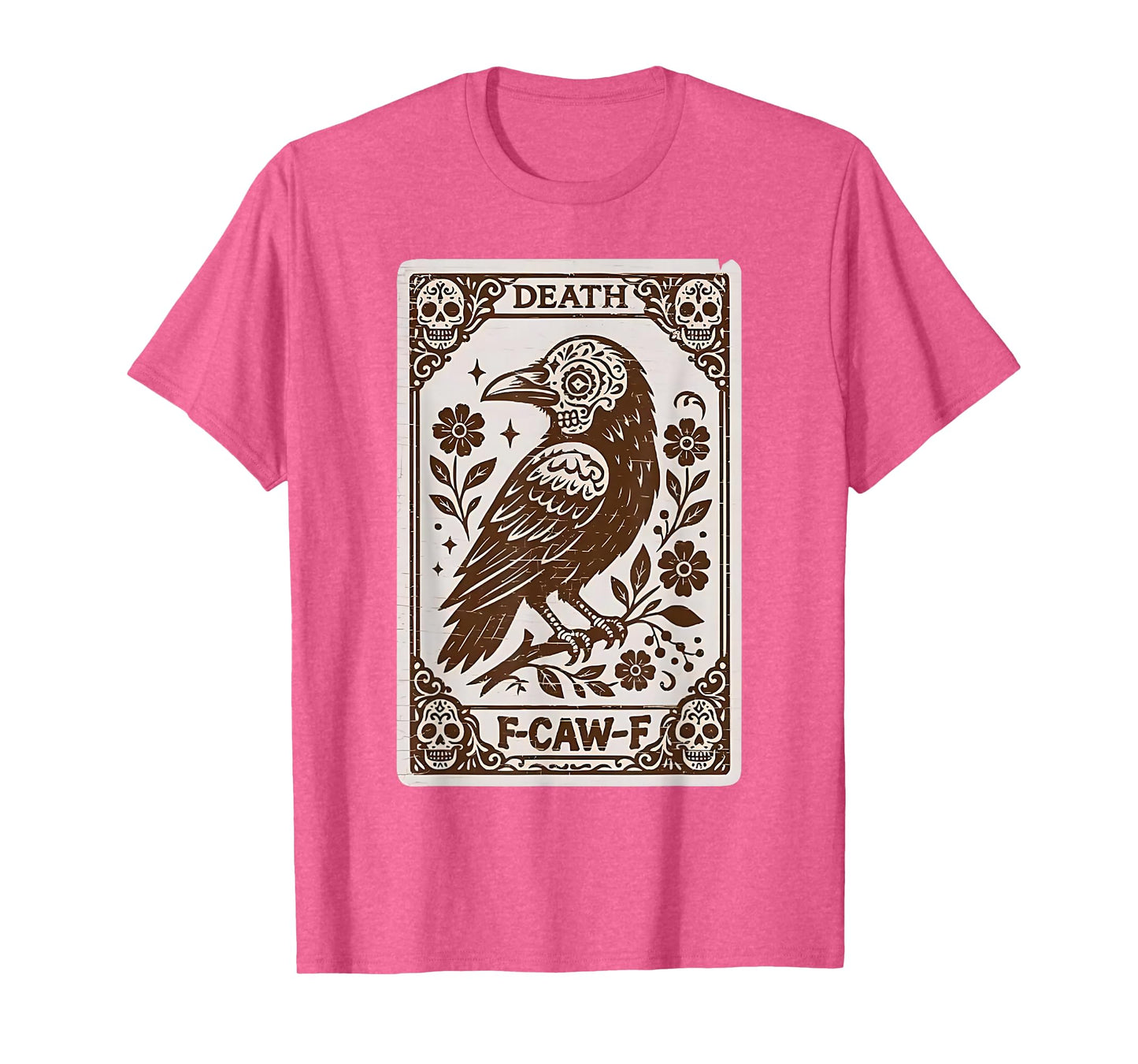 F-Caw-F Black Crow Funny Black Bird Meme Death Tarot Card T-Shirt
