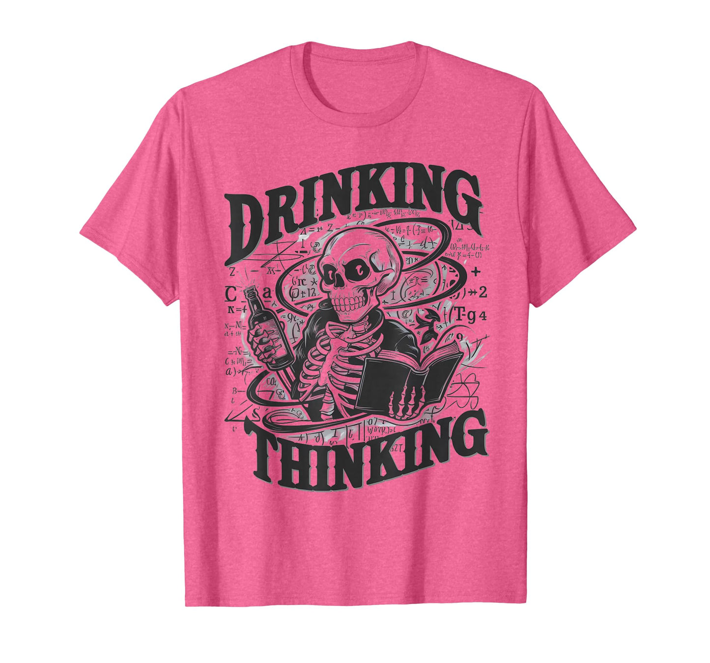 Drinking Thinking:Mathematics with Bottle Halloween Humor T-Shirt