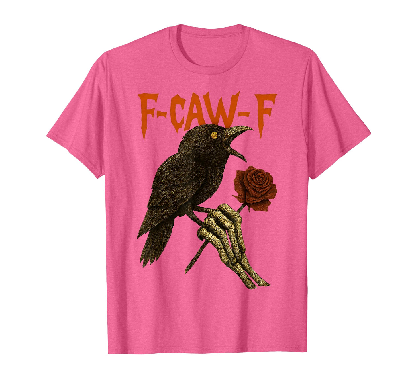 Funny F Caw F Raven Bird Gothic Graphic Halloween Crow Pun T-Shirt