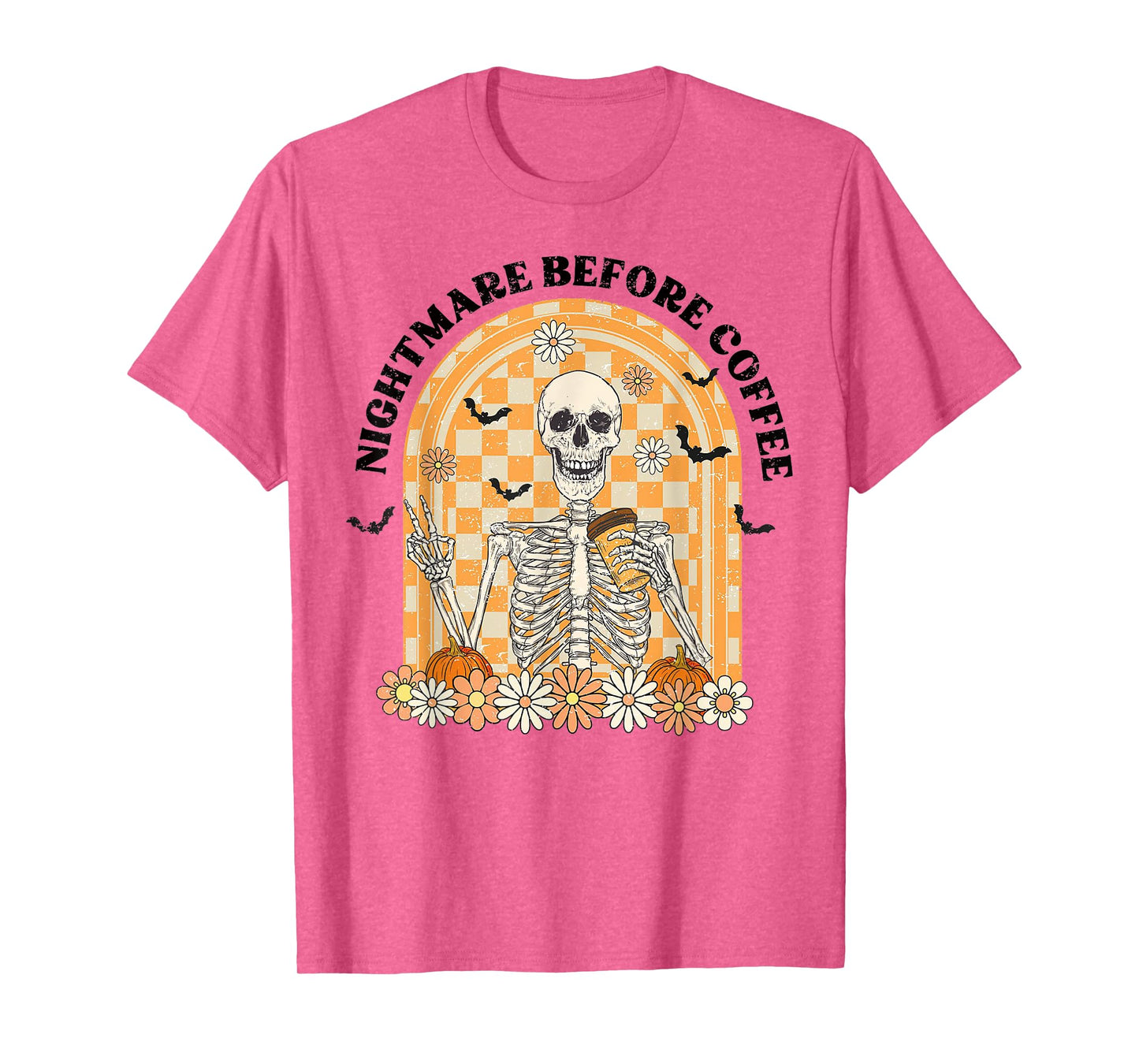Skeleton Nightmare Before Coffee Halloween T-Shirt