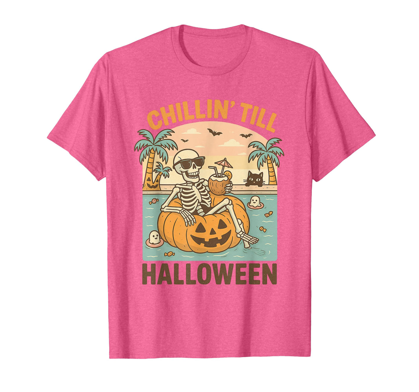 Spooky Summer Skeleton Shirt – Funny Halloween Beach Costume T-Shirt