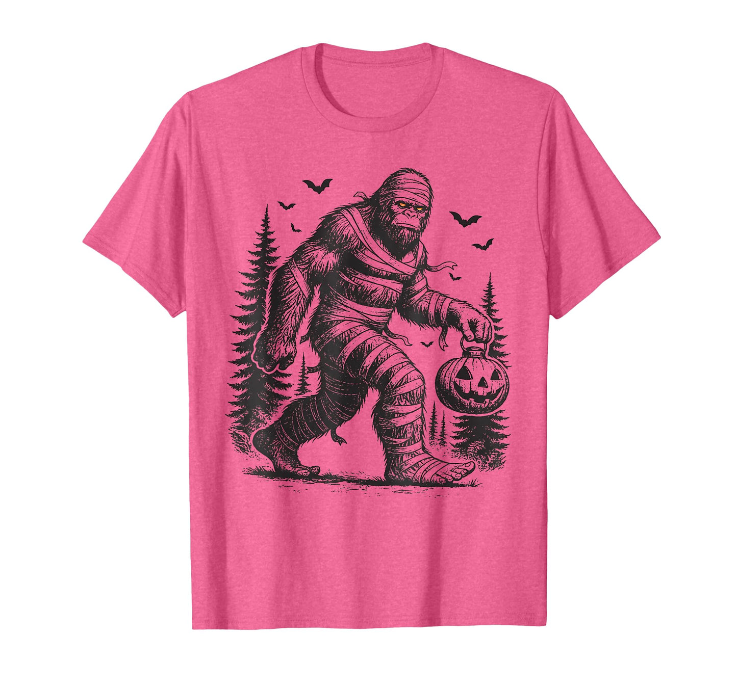 Spooky Mummy Halloween Bigfoot Pumpkin Costume Men Women T-Shirt