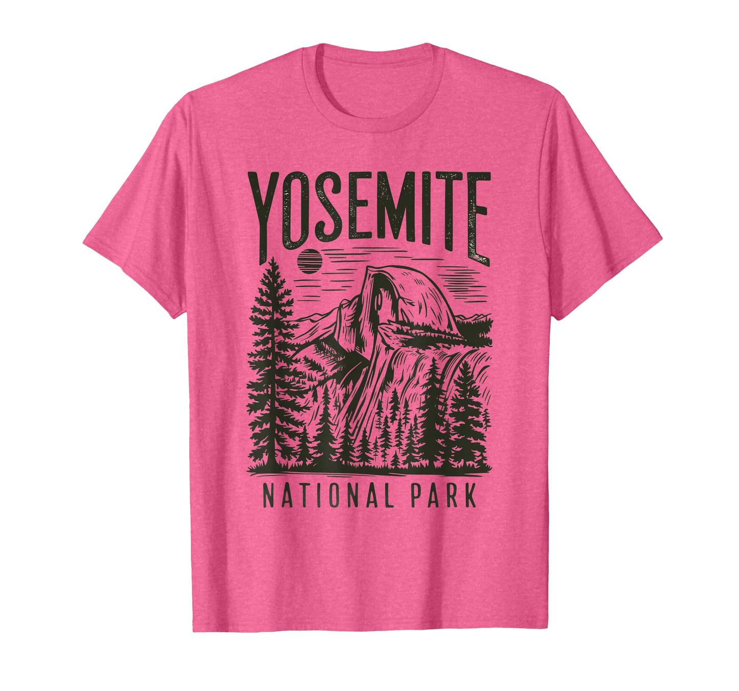 Retro Yosemite Half-Dome National Park Vintage Womens Mens T-Shirt
