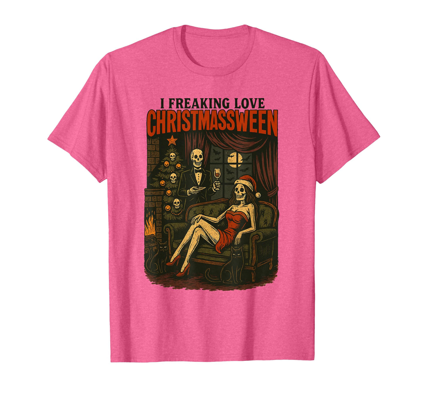 Christmasween Skeleton Holiday Halloween Horror Men Women T-Shirt