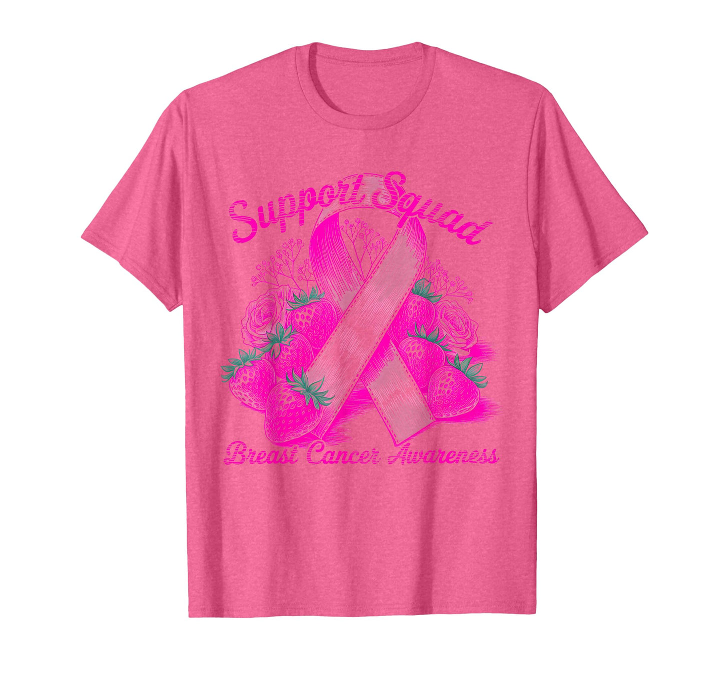 Support Squad Breast Cancer Awareness Pink Ribbon Women Gift T-Shirt
