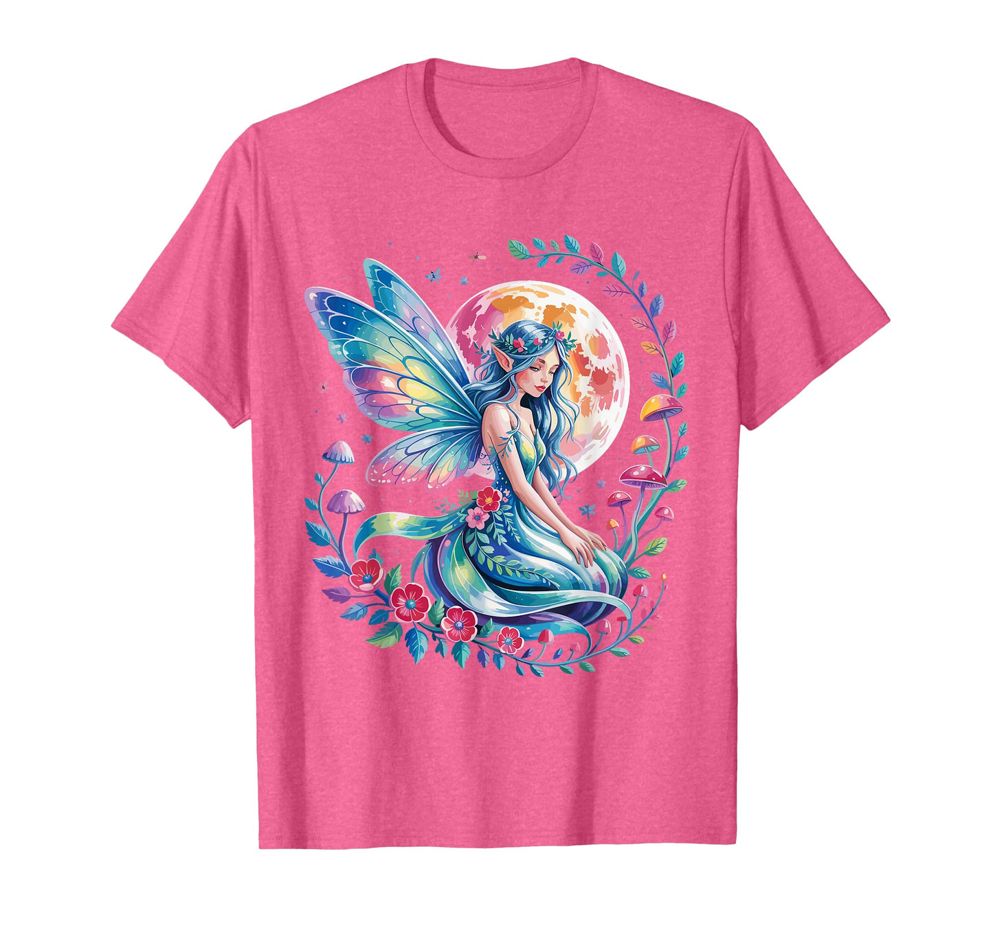 Enchanted Forest Fairy Fantasy Mystical Butterfly & Floral T-Shirt