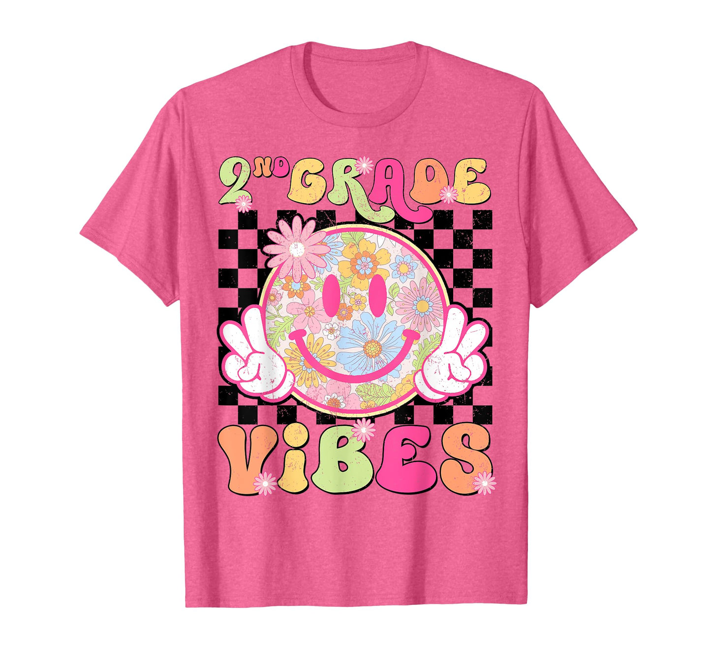 Groovy 2nd Grade Vibes First Day Of School Teacher Girls T-Shirt
