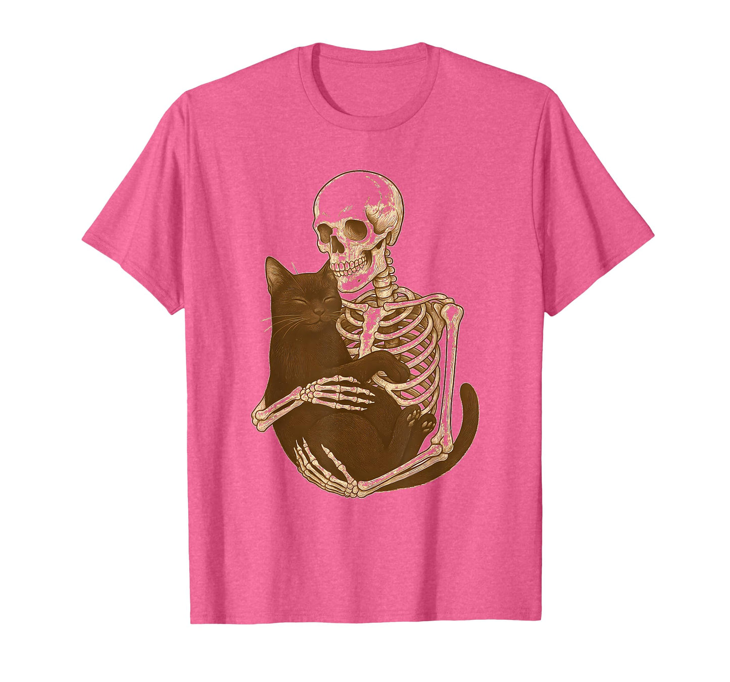 Skeleton Hugging Bombay Cat T-Shirt