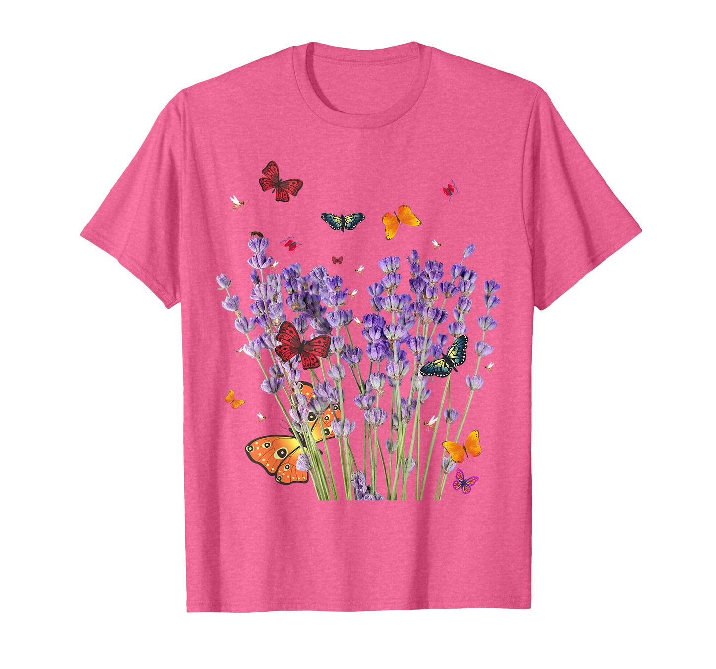 Beautiful Butterflies & Lavender Tee. Vintage & Graphic. T-Shirt