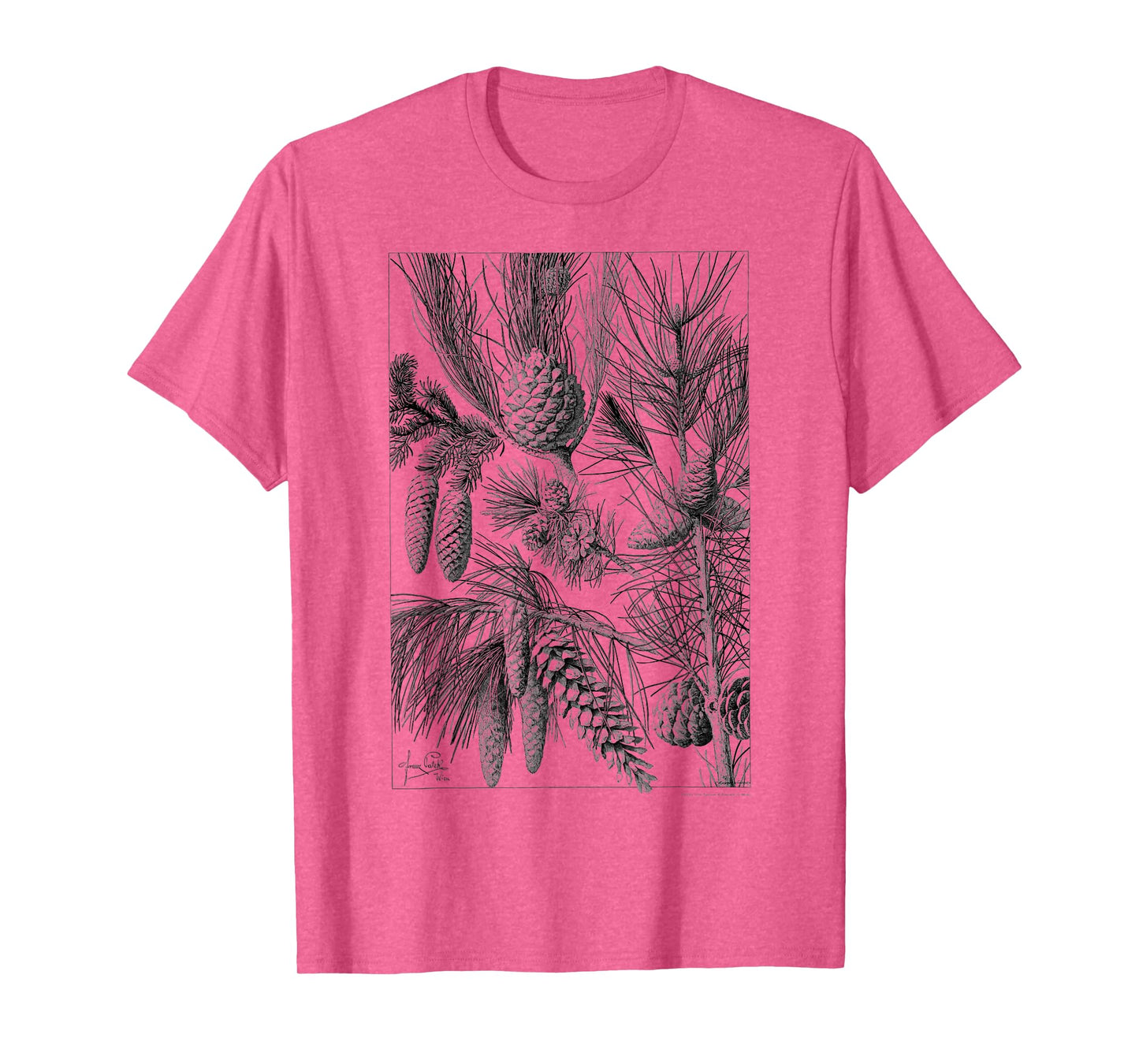 Pine Cone vintage Botanical Illustration Nature pine tree T-Shirt