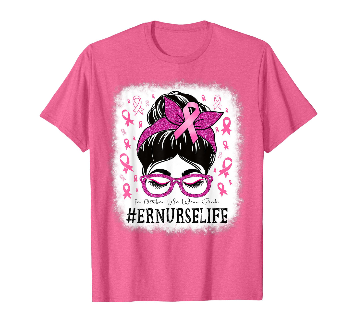 Er Nurse In October We Wear Pink Breast Cancer Awareness T-Shirt