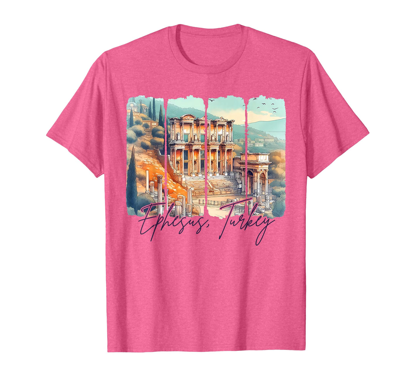 Ephesus Turkey Travel Brushstroke Ephesus Souvenir Trip T-Shirt