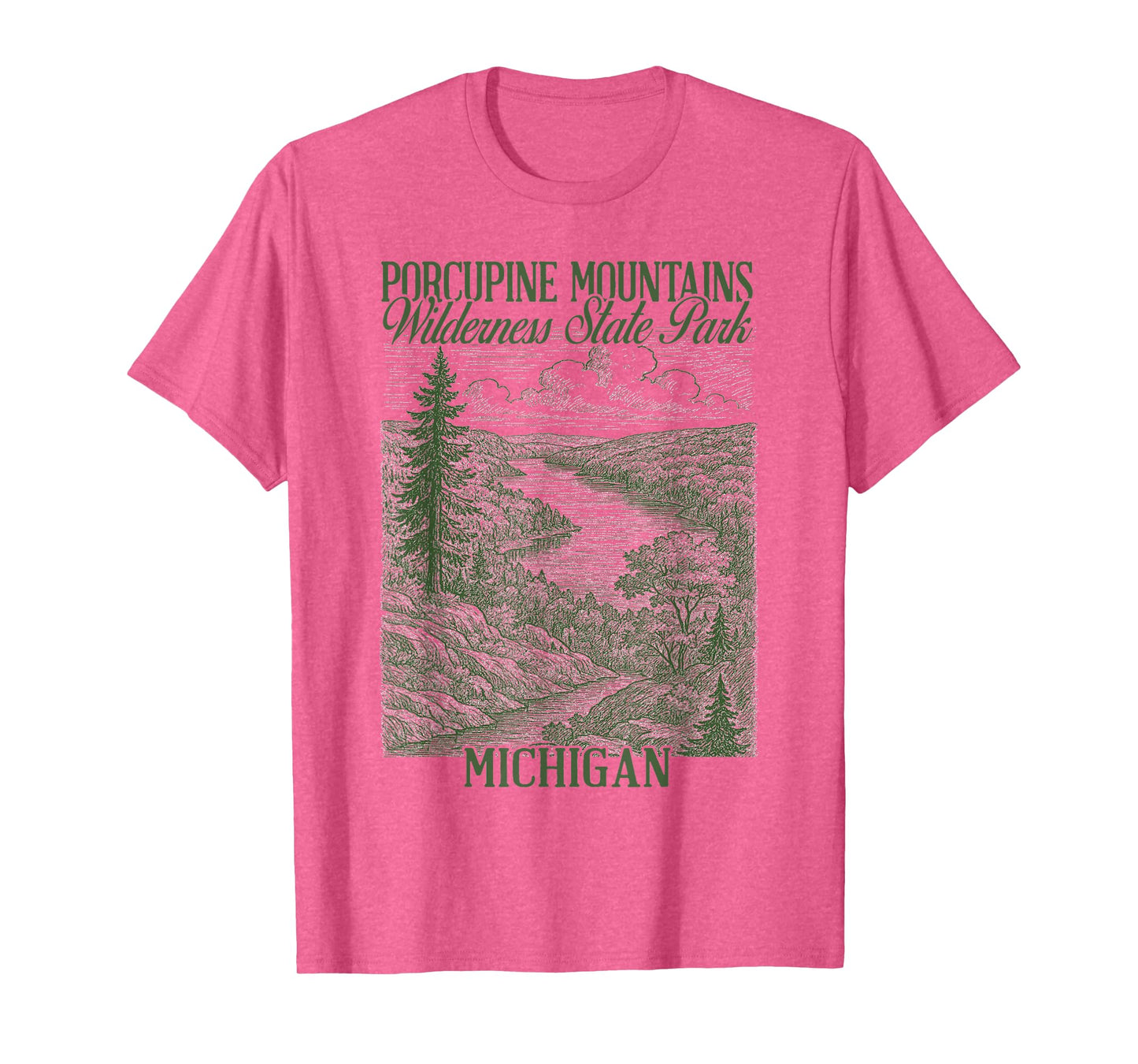 Porcupine Mountains Wilderness State Park Michigan Exploring T-Shirt