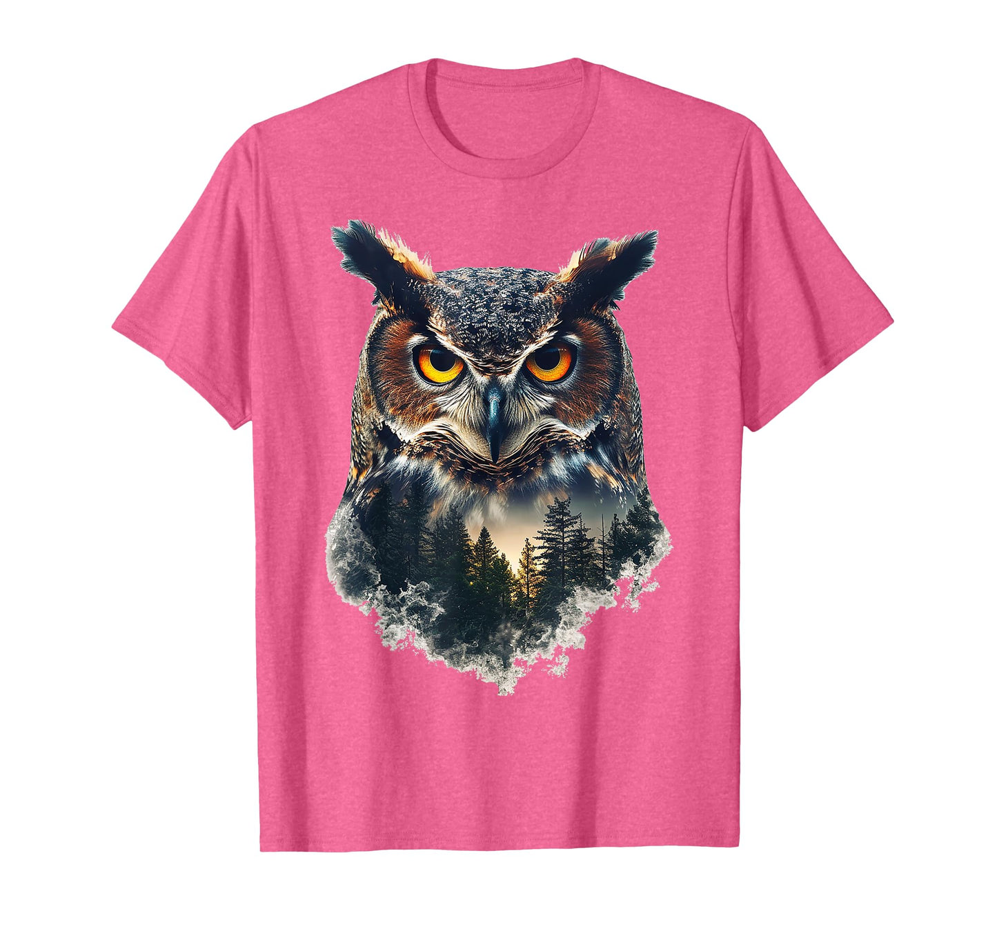 Owl Nature Tree Painting Graphic Animal Art Bird Owl T-Shirt