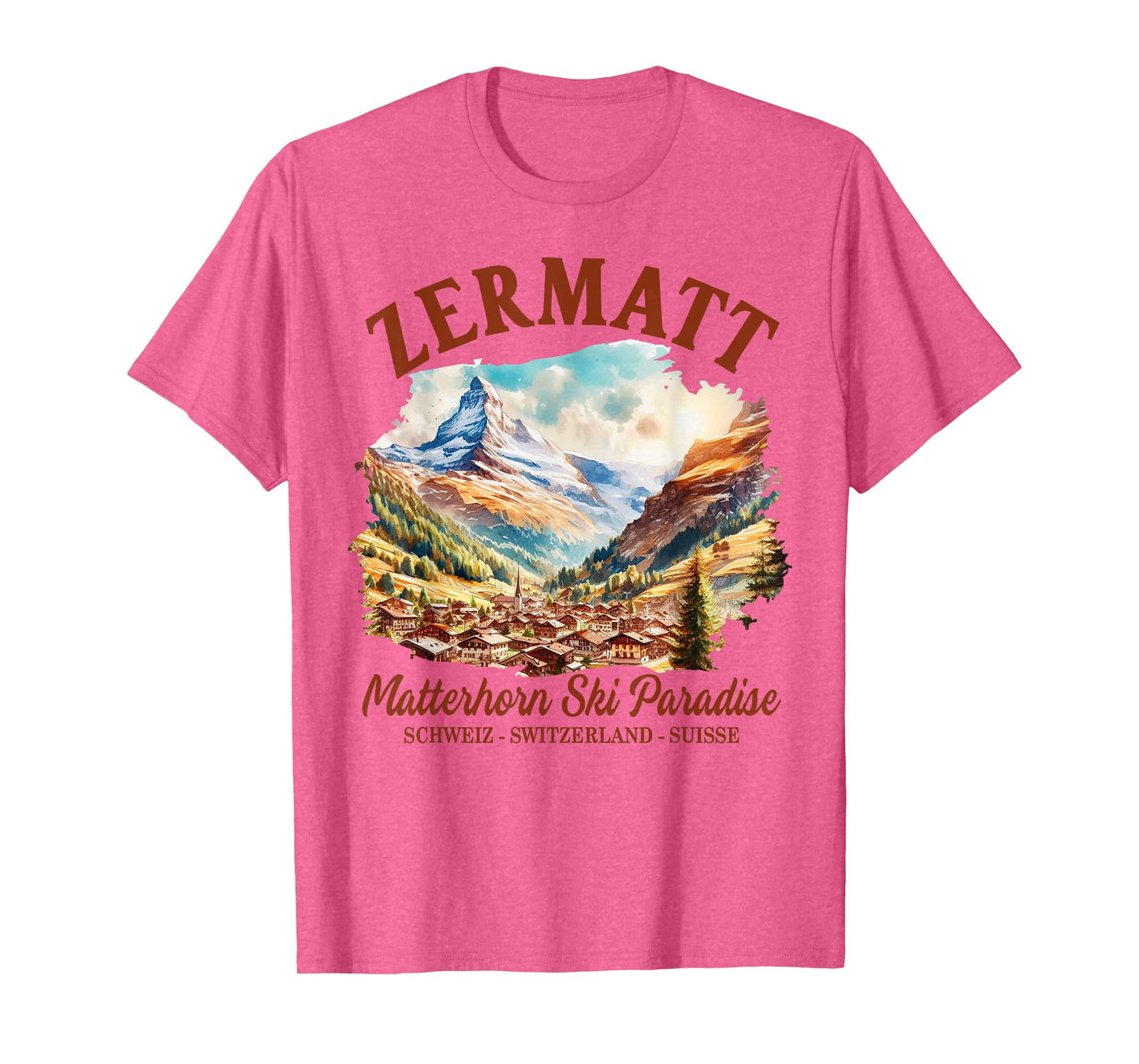 Zermatt Village Switzerland Travel Exploring Matterhorn T-Shirt