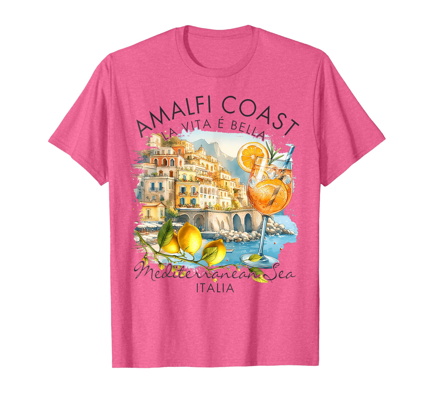 Amalfi Coast Italy Travel Trip Vacation Sea T-Shirt