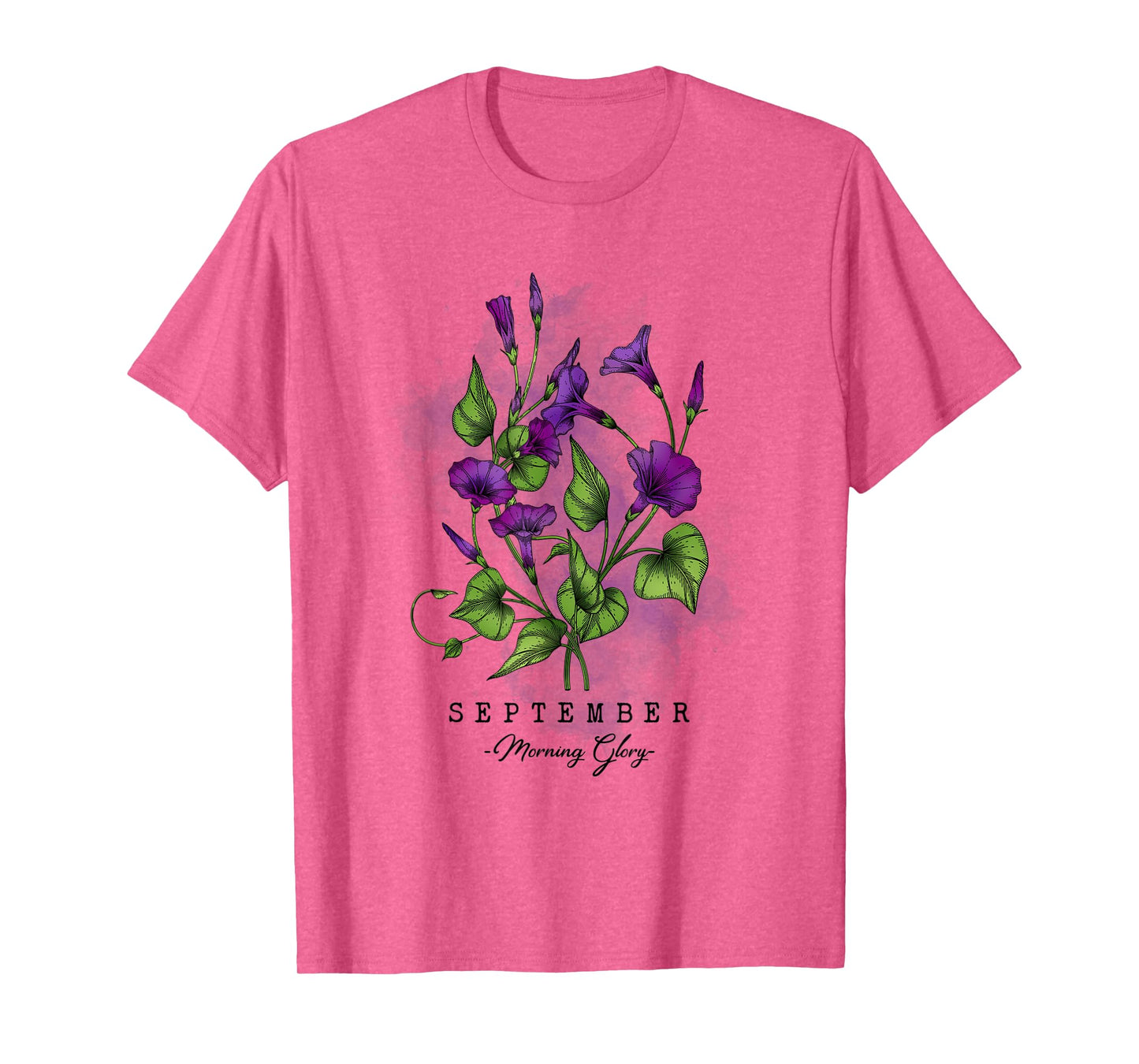 Birth Month Flowers September Morning Glory Women Girls T-Shirt