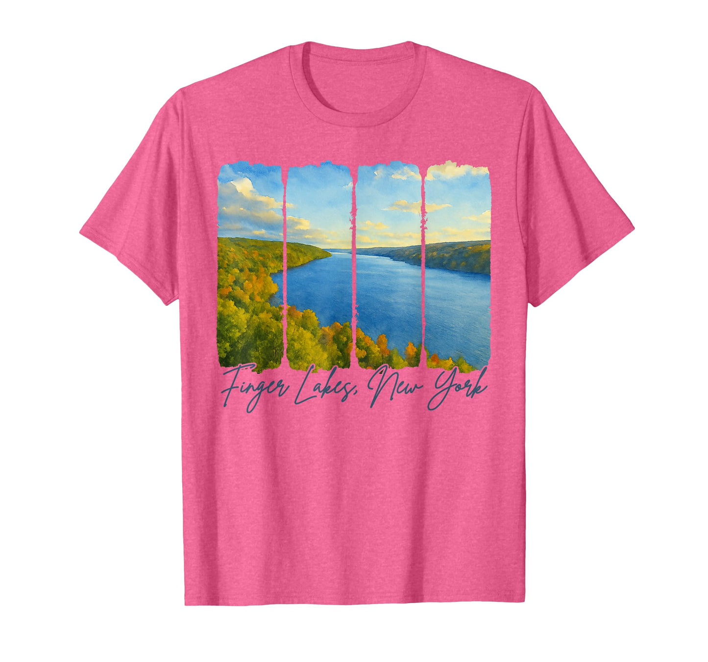 Finger Lakes New York Travel Brushstroke Finger Lakes Trip T-Shirt