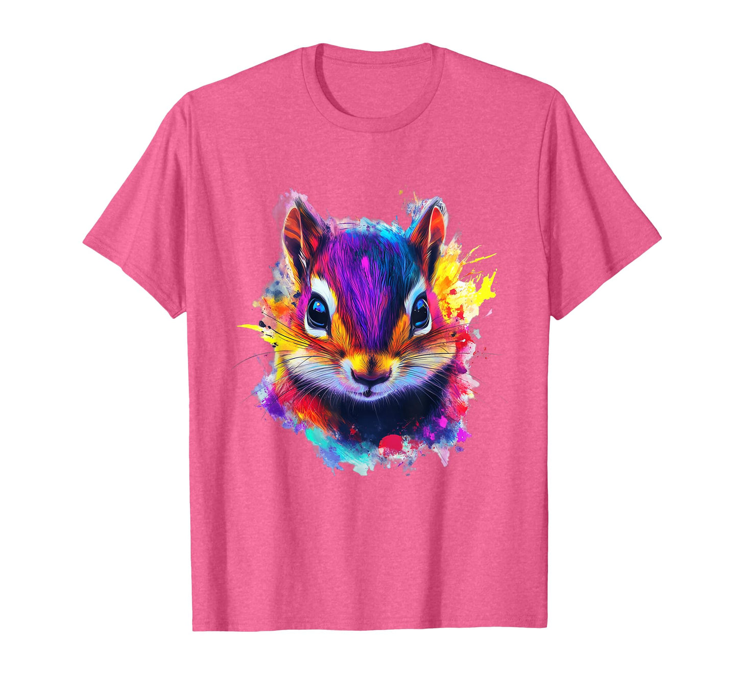Chipmunk Art Colourful Animal Motif Artwork Chipmunk T-Shirt