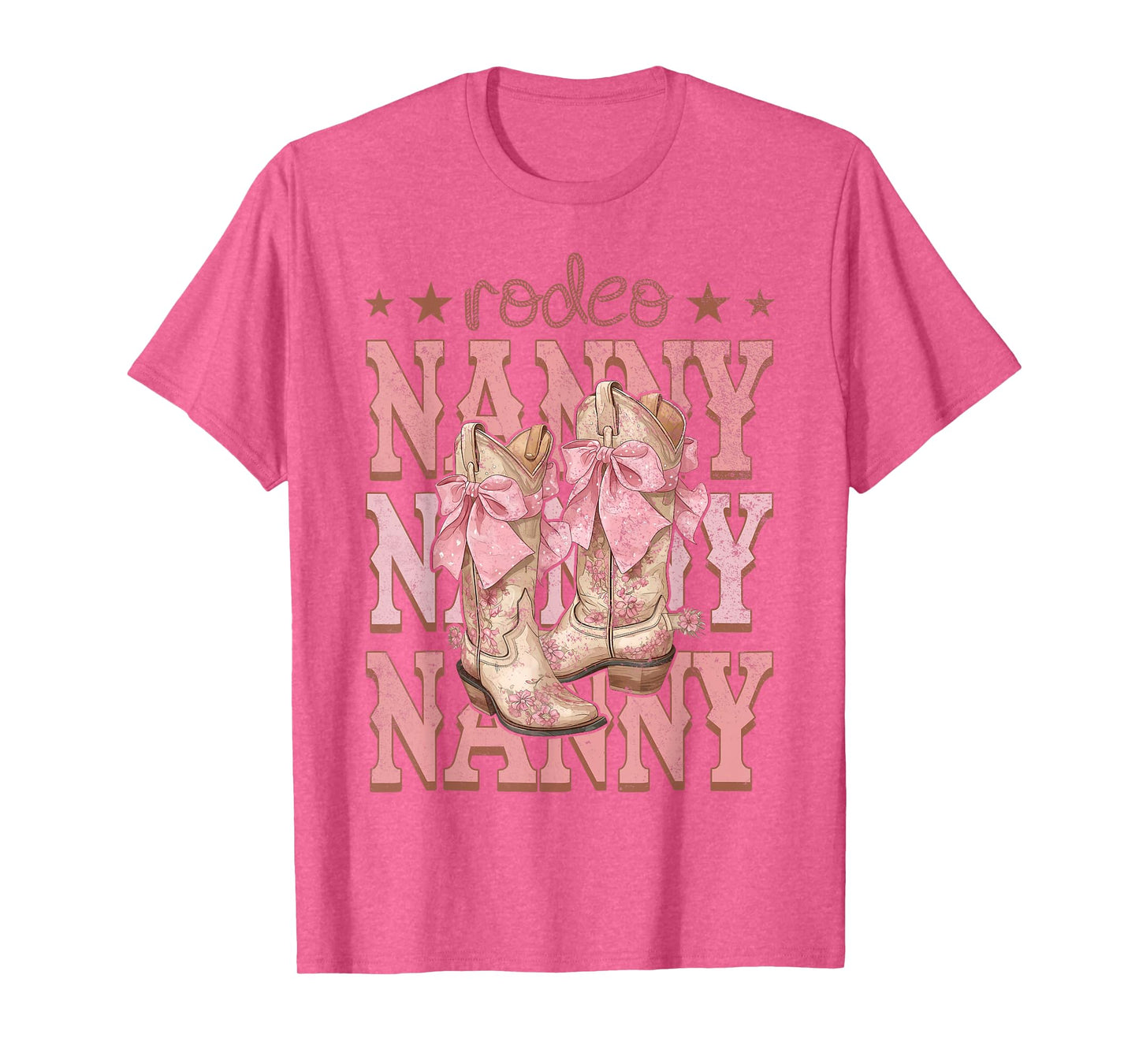 Rodeo Nanny Pink Boots Coquette Cow-Girl Birthday Party T-Shirt