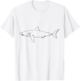 Great White Shark Silhouette T-Shirt T-Shirt