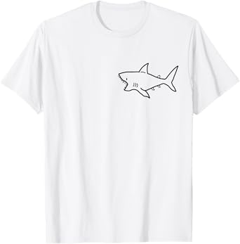 Funny cute Shark Pocket For ocean and sharks lovers T-Shirt