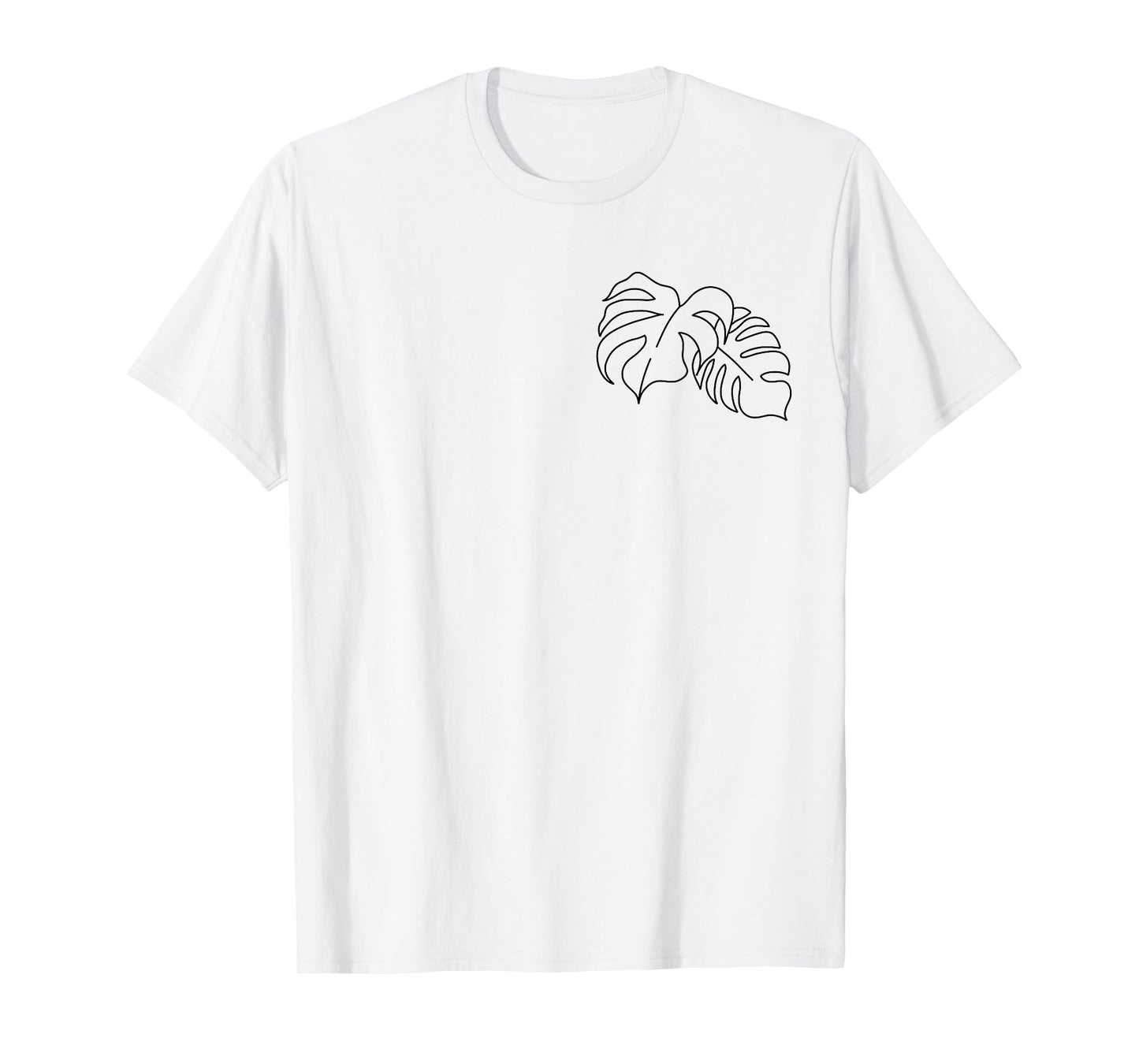 Plant Dad Plant Mom, Minimalist Monstera Deliciosa Line Art T-Shirt