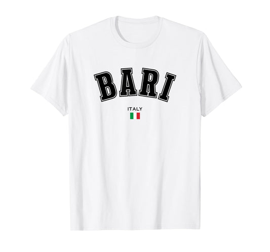 Bari Italian Flag Souvenir Italy Travel City Trip T-Shirt